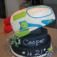 Buzz Lightyear Rocket Ship. This cake was for my 2 year old's birthday. He is obsessed with Buzz Lightyear so after having "caker's block" for...