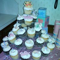Baby Shower Cupcakes Baby Shower for my best friend. This is the Wilton Cupcake Tree.