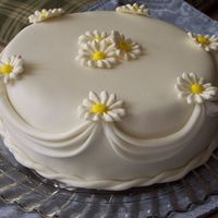 First Fondant Cake This is my first cake made with fondant. The teacher gave us the cakecentral web address and told us to make the MMF because it tastes so...