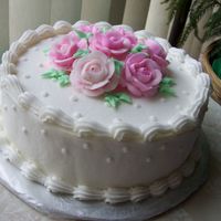 My Second Cake I made this just so I could keep practicing the roses