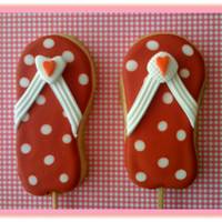 Flip Flops Bridal Shower Cookies I made this for a bridal shower. Royal icing with fondant accents.