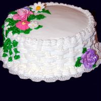 Basketweave Cake just a buttercream basketweave cake I made to kill some time