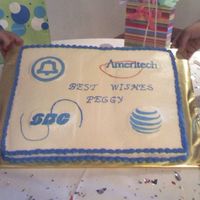 Retirement Cake Cake is for my sister's retirement party. She worked for the phone company for 30 years so al4 logs that represented the company are...