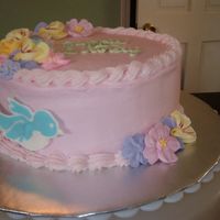 Birthday Cake Birthday cake for my sister using flowers left over from Wilton course.