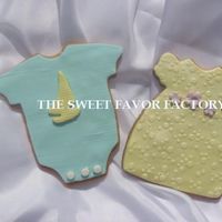 Baby Clothes Roll out sugar cookies with rolled fondant