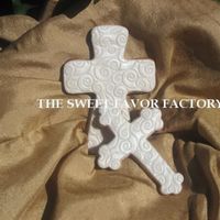 Baptsim Cookies roll out sugar cookies with rolled fondant