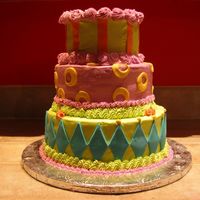 My First Ti3 Layers Cake I was practicing at home with my first 3 layered cake. Got a little sloppy at the end, and also wasn't 100 percent level, but did...