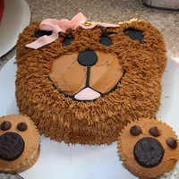 Bear This was my first cake (with the help of my mom). It is all BC with fondant accents. The standup bear I used as the smash cake. Thanks for...