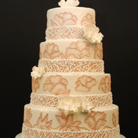 Brushed Embroidery Fantasy gumpaste flowers and brushed embriodery technique. Thanks for looking!