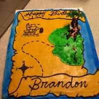 Treasure Map (Pirates Of The Caribbean) Mocha Chocolate Fudge with butter cream
