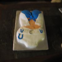 Colts Cheerleader fondant, strawberry cake, colts cheerleaderDesign based on one by aundron, though mine's not as good as hers