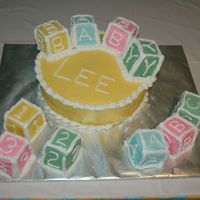 Babyblocks Rich chocolate cake with chocolate ganache filling with mint flavoured buttercream icing.
