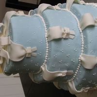 Blue Wedding Cake This is my first attempt at a stacked fondant cake...it was my dream wedding cake 8 years ago when I got married, but would have been too...