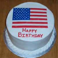 Independence Birthday Fondant flag and Buttercream icing.