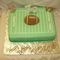 Football Cake Vegan vanilla cake with coconut filling. Cake is covered in fondant with buttercream covered football on top. Football was made using...