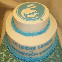 La Leche League I did this cake for our local La Leche League chapter fundraiser. Bottom tier is chocolate with cream cheese filling. Top tier is vanilla...
