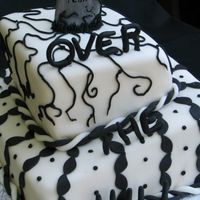 Over The Hill Whimsical First time client requested a square whimsy cake for an over the hill celebration in black and white. She was very pleased if I do say so...