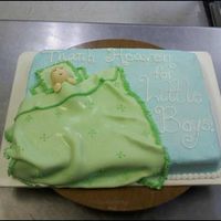 Thank Heaven For Boys white cake with buttercream icing and fondant accents