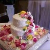 Mary Ann birthday cake with gumpaste flowers