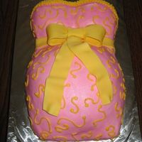 3-D Baby-Belly Cake 
