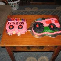 Pinkk John Deere And Haywagon 