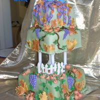 Pumpkin Patch Cake All FOndant including Birds
