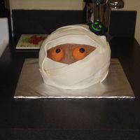 Mummy Cake This is my first MMF cake. I made a devil food cake and used chocolate mint crusting BC. I donated it to a cake walk for our church's...