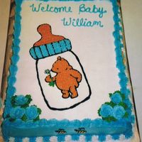 Pooh Baby Shower Cake 