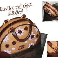 Purse Cake for my sister, with her own initials!