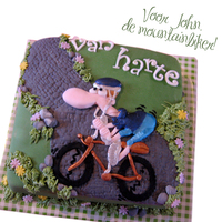 Mountain Biker Cake! Mountain biker cake for a friend!