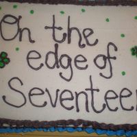 On The Edge Of Seventeen The cake I made for my friend for her seventeenth birthday.