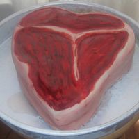 Steak Cake This was made to go with the "bacon" cupcakes. This design came directly from this site. I dont know what I would do without all...