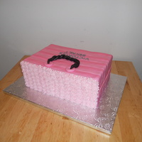 Victoria's Secret Strawberry cake with pink fondant