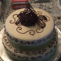 Cake2.jpg Picture 3 here is the first professional cake I have done. The butterflies were to big and should have been placed on the side of the cake...
