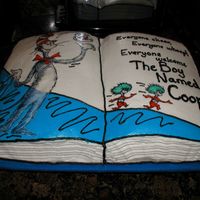 Seuss Cake This couple was expecting a baby boy named Cooper (Coop for short), and they were doing his nursery in Cat in the Hat, so I did the cake...
