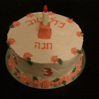 Candle Cake the cake was made for a 3 year old girl who was taking it apon herself to start lighting candles to welcome the shabbatThe candle is made...