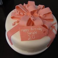 First Ever Fondant Covered Cake someone called to order a cake like this and I said yes without thinking.... She loved it. I know I need alot of improvement, but I'm...