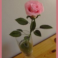 My First Flower On Wire Made of gumpaste and on wire