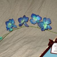 Blue 'n Green Orchid A friend asked me to make a stem of orchids for a cake she was making for her fathers 50 years birthday. She had seen a picture online of...