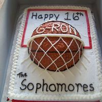 Basketball Hoop Birthday Cake 