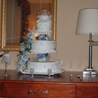 Wedding Cake The reception took place in their motel room. That was different!
