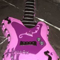 Hannah Montana Guitar Birthday Cake I made this for my nieces 7th birthday. What a fun cake to make!!!