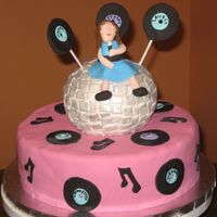 Disco Karaoke Cake- Lauren's 11Th Birthday This cake was done for my daughter's 11th birthday "Karaoke Dance Party". The cake is "M&M Cake" with vanilla...