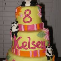 Kelsey's 8Th Birthday My daughter wanted a "pretty cake with PANDAS on it" for her 8th birthday... so this is what I came up with it. 8", 6"...
