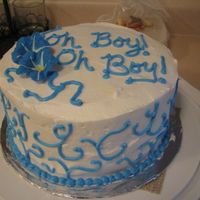 Co-Worker Baby Shower Cake Buttercream and RI flowers
