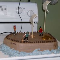 Pirate Themed Birthday Cake This was my first paid cake, and OMG was it stressful! Some things happened and I wasn't able to start as early as I had wanted, so...