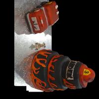 Fire Cake This is a cake that I did for my nephew's 3rd birthday. Each of the layers are different flavors. Btm layer was Marble with fudge...