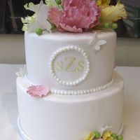 Sugar Flower Bridal Shower Cake 