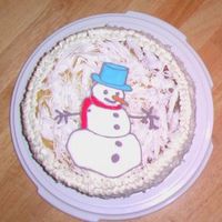 Pineapple Coconut Cake W/ Royal Icing Snowman pineapple coconut cake w/ royal icing snowman
