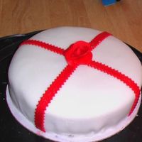 Bridal Shower Red & White Fondant Bridal Shower Red & White Fondant